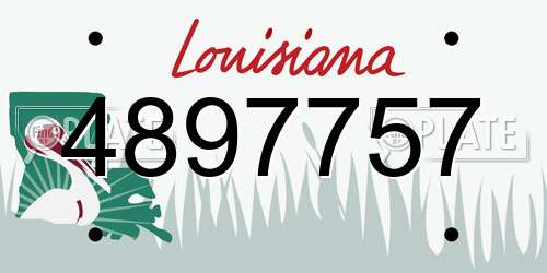 4897757 Louisiana License Plate
