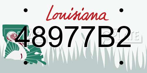 48977B2 Louisiana License Plate