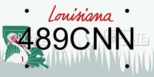 489CNN Louisiana License Plate