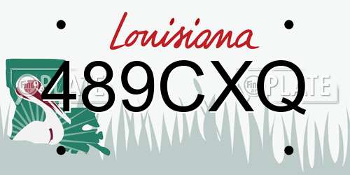 489CXQ Louisiana License Plate