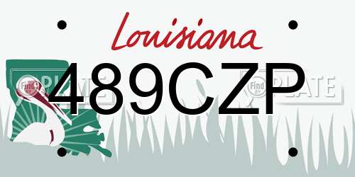 489CZP Louisiana License Plate