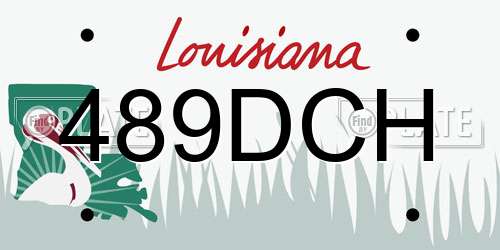 489DCH Louisiana License Plate