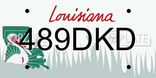 489DKD Louisiana License Plate