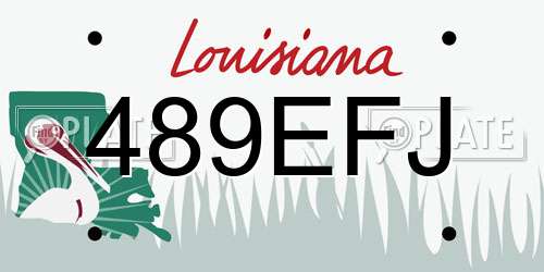 489EFJ Louisiana License Plate