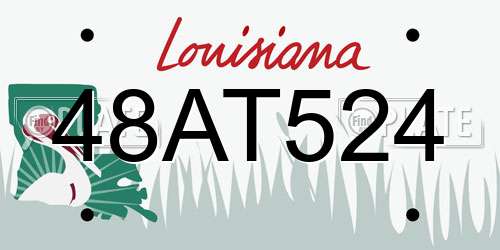 48AT524 Louisiana License Plate