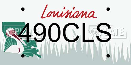 490CLS Louisiana License Plate