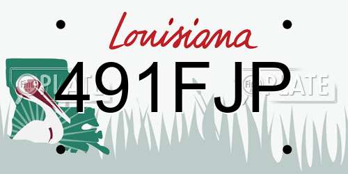 491FJP Louisiana License Plate