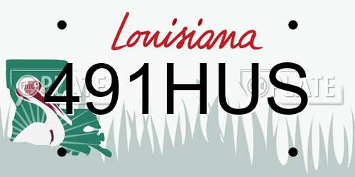 491HUS Louisiana License Plate