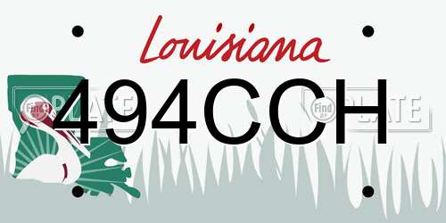494CCH Louisiana License Plate
