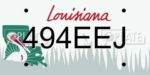 494EEJ Louisiana License Plate