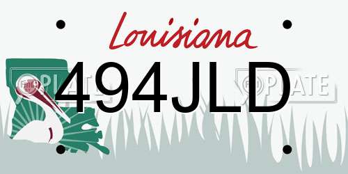 494JLD Louisiana License Plate