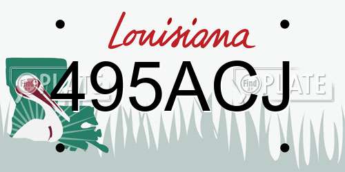 495ACJ Louisiana License Plate