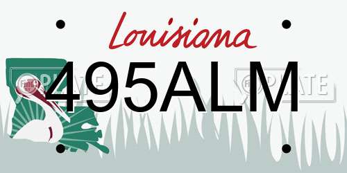 495ALM Louisiana License Plate