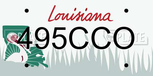 495CCO Louisiana License Plate