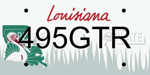 495GTR Louisiana License Plate