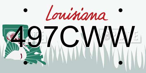 497CWW Louisiana License Plate