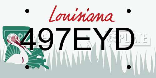 497EYD Louisiana License Plate
