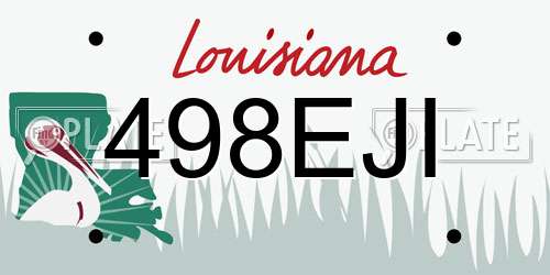 498EJI Louisiana License Plate