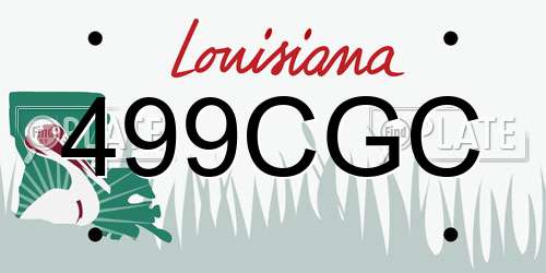 499CGC Louisiana License Plate