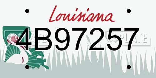 4B97257 Louisiana License Plate
