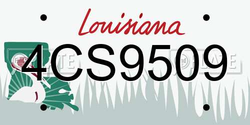 4CS9509 Louisiana License Plate