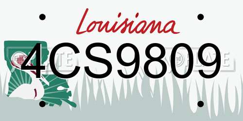 4CS9809 Louisiana License Plate