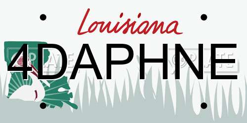 4DAPHNE Louisiana License Plate
