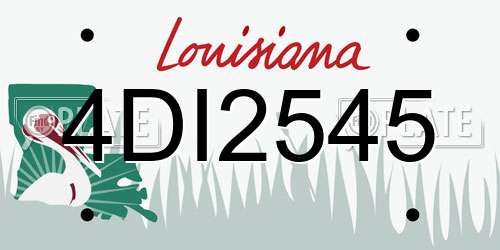 4DI2545 Louisiana License Plate