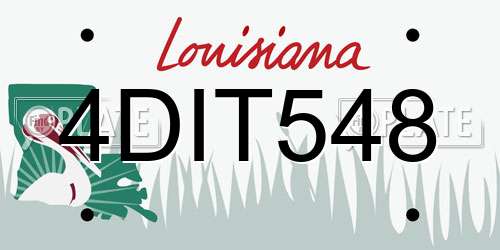 4DIT548 Louisiana License Plate