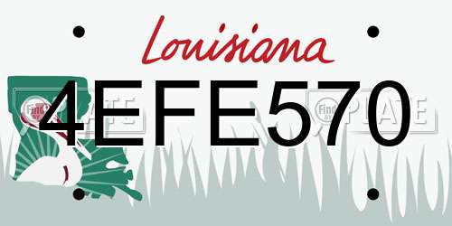 4EFE570 Louisiana License Plate