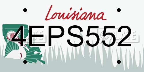4EPS552 Louisiana License Plate