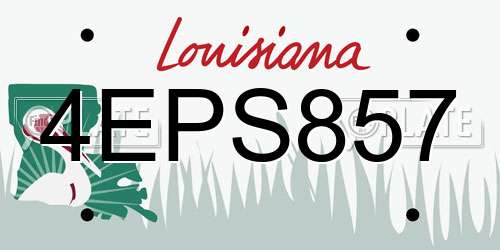 4EPS857 Louisiana License Plate