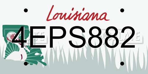 4EPS882 Louisiana License Plate