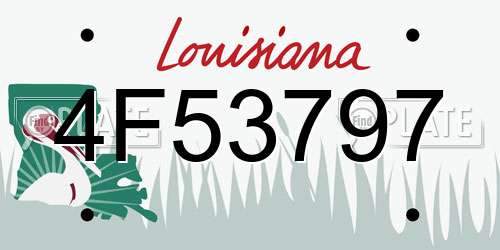 4F53797 Louisiana License Plate