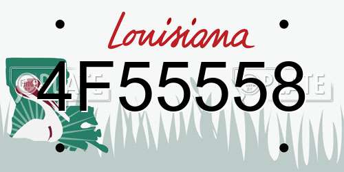 4F55558 Louisiana License Plate