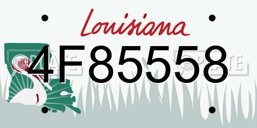 4F85558 Louisiana License Plate