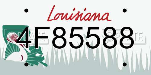 4F85588 Louisiana License Plate