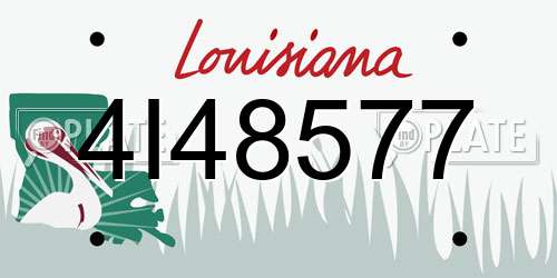 4I48577 Louisiana License Plate