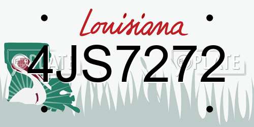 4JS7272 Louisiana License Plate