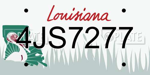 4JS7277 Louisiana License Plate