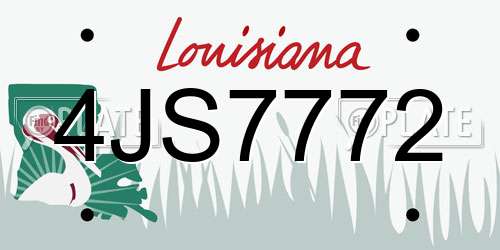4JS7772 Louisiana License Plate