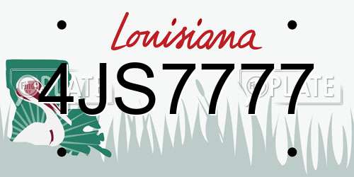 4JS7777 Louisiana License Plate