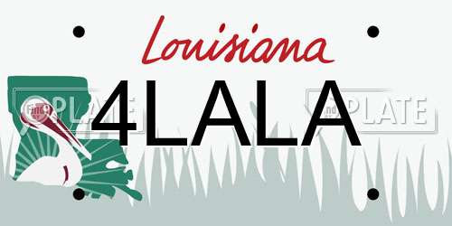 4LALA Louisiana License Plate