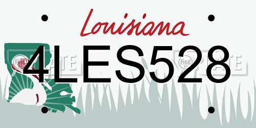 4LES528 Louisiana License Plate