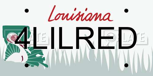 4LILRED Louisiana License Plate