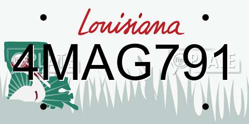 4MAG791 Louisiana License Plate