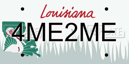 4ME2ME Louisiana License Plate