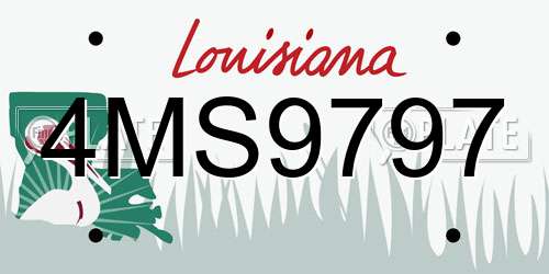 4MS9797 Louisiana License Plate