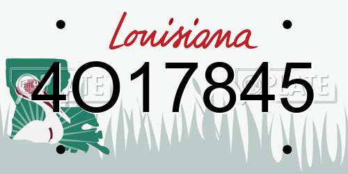 4O17845 Louisiana License Plate