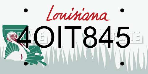 4OIT845 Louisiana License Plate